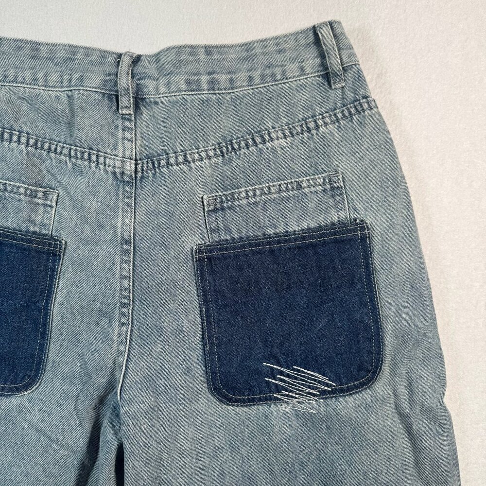 Aelfric Eden Jeans Womens 34 Blue Wide Leg Mid Rise Medium Wash - Picture 12 of 13